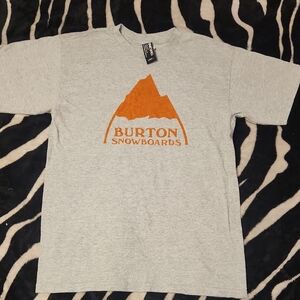 Burton Light Gray Tee with Orange Graphic